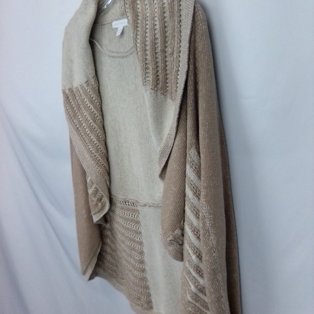 Charter Club Women's Open Knit Long Sleeve Relax Fit Cotton Blend Cardigan Large - Picture 2 of 7